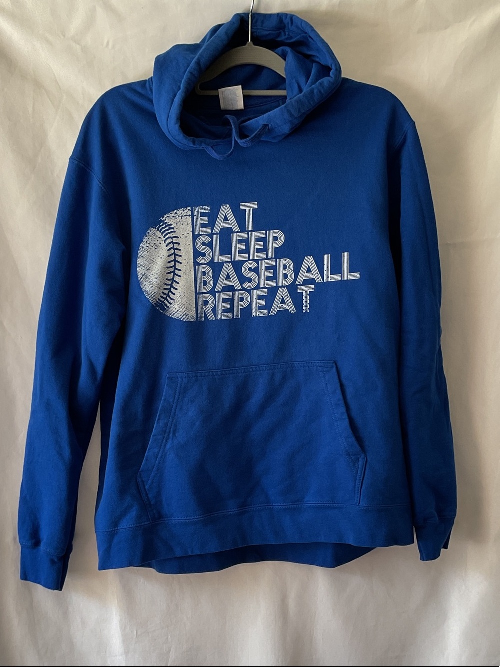 Port and Company Royal Blue 'Eat Sleep Baseball Repeat' Hoodie